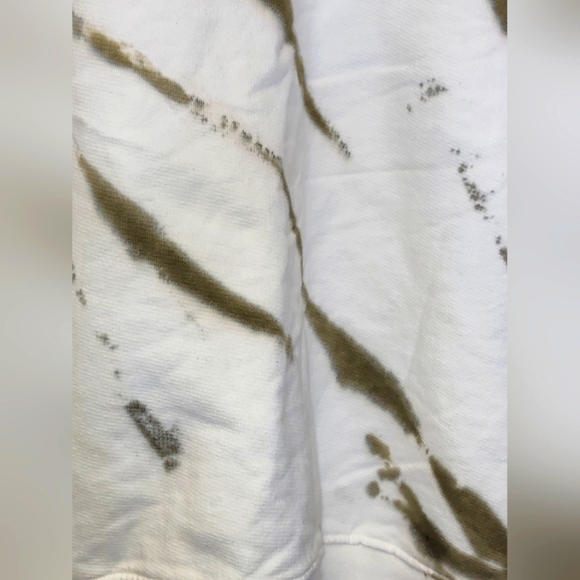 GOOD AMERICAN Tie-dyed Army Green cotton-fleece sweatshirt Size 5, 12 US - Picture 6 of 16